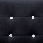 vidaXL Canapé 2 places avec accoudoirs Noir Chrome et velours