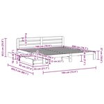 vidaXL Cadre de lit sans matelas blanc 180x200 cm bois massif de pin