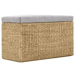 vidaXL Banc avec 2 poufs Jacinthe d'eau Gris