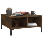 vidaXL Table basse chêne fumé 60x60x30 cm bois d'ingénierie