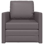 vidaXL Sofa Lit de Sol avec coussin Gris 74 x 77 x 81 cm Faux cuir