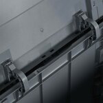 vidaXL Boîte de rangement de jardin 90 L Gris PP aspect bois