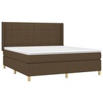 vidaXL Sommier à lattes de lit matelas et LED Marron foncé 180x200cm