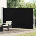 vidaXL Auvent latéral rétractable de patio 180x300 cm Noir