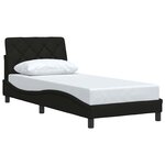 vidaXL Cadre de lit sans matelas noir 90x190 cm tissu