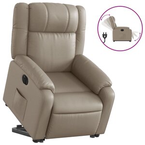 vidaXL Fauteuil inclinable électrique cappuccino similicuir
