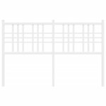 vidaXL Tête de lit métal blanc 120 cm