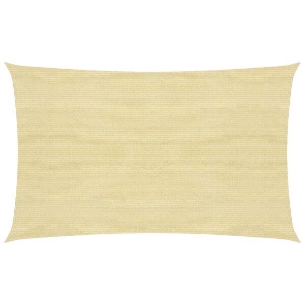 vidaXL Voile d'ombrage 160 g/m² Beige 3x6 m PEHD