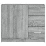 vidaXL Armoire de lavabo Sonoma gris 63x30x54 cm Bois d'ingénierie