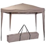 ProGarden Tente de réception Easy-Up 300x300x245 cm Taupe