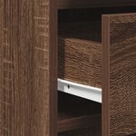 Ensemble coiffeuse 3 pièces avec LED en chêne noir en bois d'ingénierie