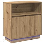 vidaXL Buffet avec LED chêne artisanal 71 x 34.5 x 75 cm