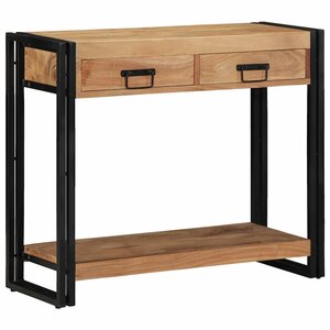 vidaXL Table console Marron 90 x 33 x 75 cm Bois d'Acacia Massif