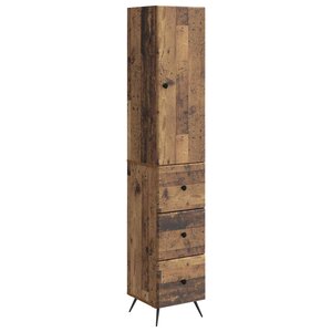 vidaXL Ensemble de Meubles 2 Pièces Bois ancien 34 5 x 34 5 x 90 cm