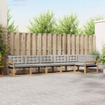 vidaXL Ensemble de canapés d'extérieur 6 Pièces Blanc et gris clair