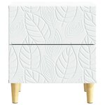 vidaXL Table de chevet 2 pc Blanc 43 x 34 5 x 48 cm Bois d'ingénierie