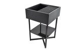 Barbecue à charbon - Purechef - Forme cube - Dimensions : 50 x 50 x 75 cm