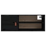 vidaXL Armoires murales 2 Pièces Noir 80x30x30 cm Bois de pin massif