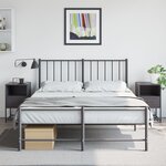 vidaXL Tables de chevet 2 Pièces noir 36x39x60 5 cm acier