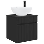 vidaXL Meuble de lavabo mural Noir 49 x 44 5 x 66 5 cm