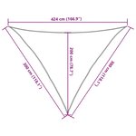 vidaXL Voile d'ombrage gris clair 3x3x4 24 m 100  polyester oxford