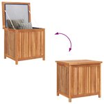 vidaXL Boîte de rangement de jardin 60x50x58 cm Bois de teck solide