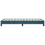 vidaXL Cadre de lit sans matelas bleu foncé 90x190 cm velours