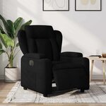 vidaXL Fauteuil inclinable électrique Noir Tissu