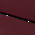vidaXL Parasol de jardin avec LED et mât en acier rouge bordeaux 2x3 m