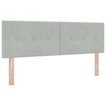 Headboard LED vidaXL en velours gris clair capitonné de 80 cm