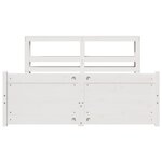 vidaXL Cadre de lit avec tête de lit sans matelas blanc 150x200 cm