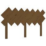 vidaXL Tête de lit Marron miel 141x3x80 5 cm Bois massif de pin
