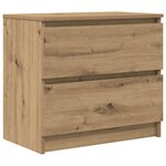 vidaXL Meuble TV chêne artisanal 60x35x54 cm bois d'ingénierie