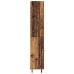 vidaXL Haut Armoire 2 Pièces Bois Ancien Bois Aggloméré et Verre