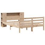 vidaXL Lit bibliothèque sans matelas 135x190 cm bois de pin massif