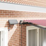 vidaXL Auvent Rétractable Rouge et blanc 350 x 250 cm tissu