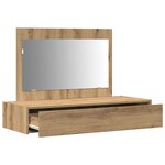 vidaXL Table de Maquillage Murale en Chêne 100x40x70 cm
