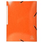 Chemise À Élastiques 3 Rabats Maxi Capacity Carte Lustrée Pelliculée 425gm2 Iderama A4 - Orange - X 25 - Exacompta