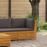 vidaXL Canapé d'angle de jardin Bois d'Acacia Massif Marron
