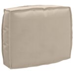vidaXL Set de coussins de palette 2 Pièces Taupe 50 x 50 x 12 cm