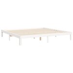 vidaXL Cadre de lit sans matelas blanc bois massif de pin