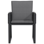 vidaXL Chaises de jardin lot de 4 avec coussins noir résine tressée