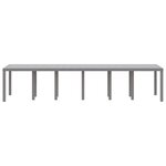 vidaXL Table de Jardin Gris clair 350 x 100 x 73 cm polyrotin