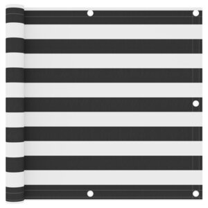 vidaXL Écran de balcon Anthracite et blanc 90x600 cm Tissu Oxford