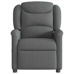vidaXL Fauteuil inclinable électrique Gris foncé Tissu
