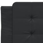 vidaXL Cadre de lit avec tête de lit Noir 90x200 cm Similicuir