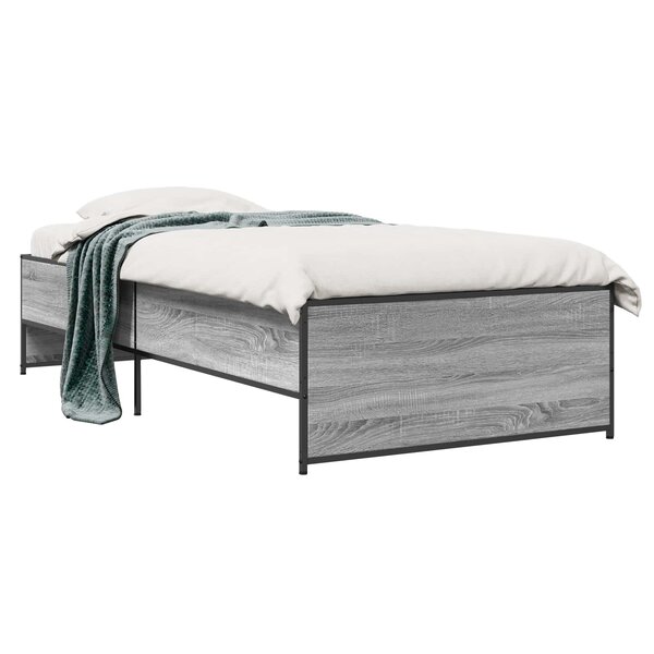 vidaXL Cadre de lit Sonoma gris 80 x 200 cm Bois d'ingénierie