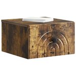 vidaXL Cabinet de chevet mural 2 pc Chêne fumé 33 x 34 5 x 20 cm