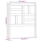vidaXL Tête de lit Gris 96x4x104 cm Bois massif de pin