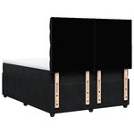 vidaXL Sommier à lattes de lit et matelas Noir 160x200 cm Velours
